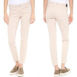 Vince Dylan Deconstructed Latte Skinny Ankle Jeans